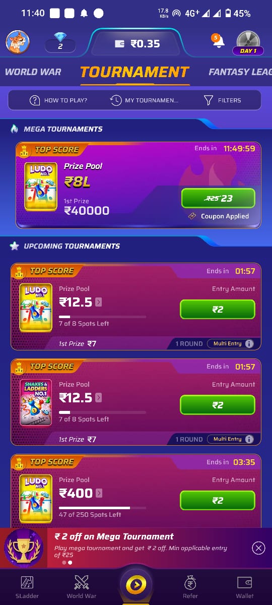 WINZO APK DOWNLOADS AND GET FREE BONUS Rs.50 4